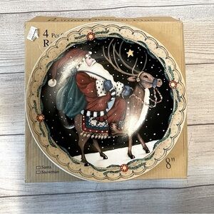 Christmas Santa Dessert Plates